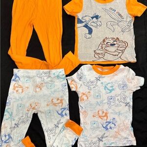Warner Bros. Kids Pajama Set - Orange and White